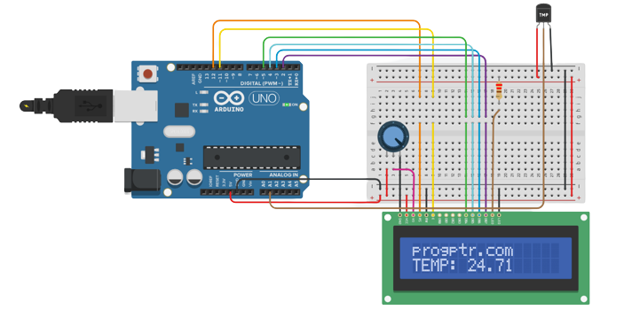 temperature sensor with arduino